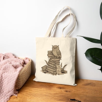 Literary Owl “ I like big books, and I cannot lie”  Tote Bag | Eco-Friendly Cotton Bag