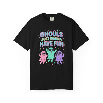 Fun Ghouls Graphic T-Shirt, Halloween Shirt, Unisex Tee, Ghost Lovers Gift, Party Apparel, Cute Summer Outfit