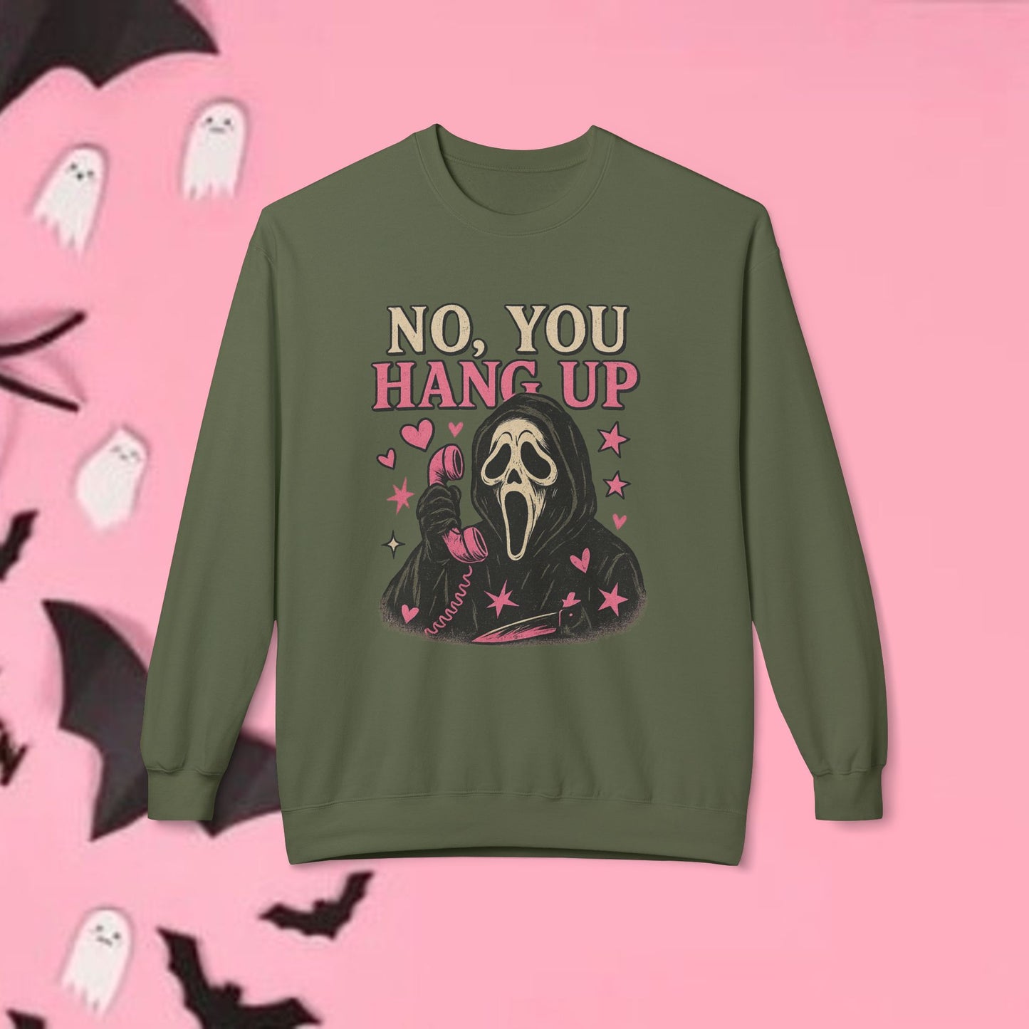 Ghost Face, Crewneck Sweatshirt, Halloween Sweater, Cozy Sweatshirt, Ghost Design, Unisex Pullover, Fun Fall Fashion