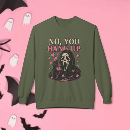 Ghost Face, Crewneck Sweatshirt, Halloween Sweater, Cozy Sweatshirt, Ghost Design, Unisex Pullover, Fun Fall Fashion