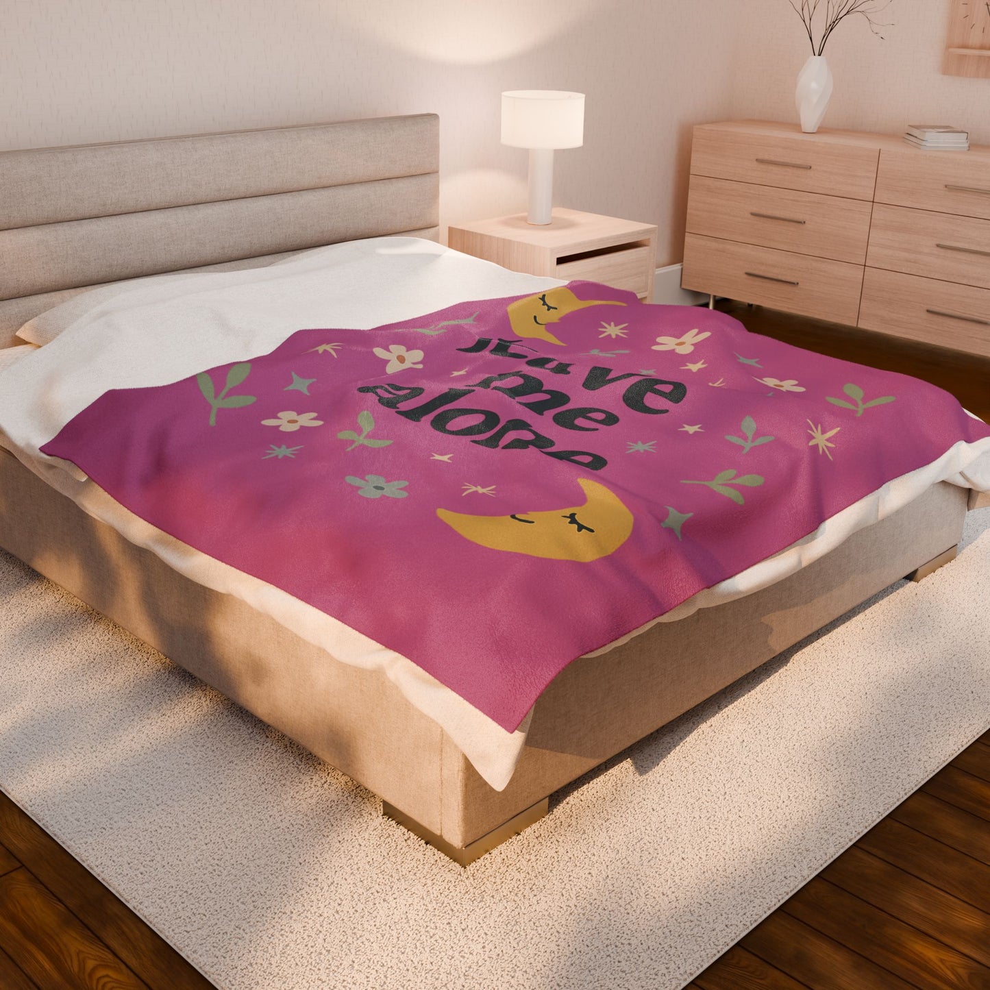 Velveteen Plush Blanket - Sarcastic Leave Me Alone Cozy Blanket