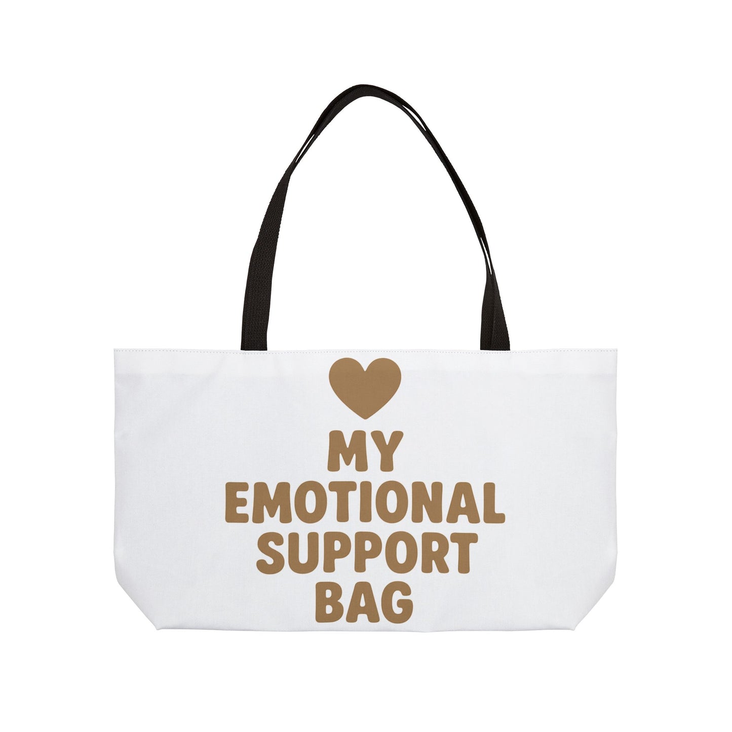 Emotional Support Weekender Tote Bag, Travel Tote, Beach Bag, Gift for Friends, Weekend Getaway Bag, Self-Care Essential