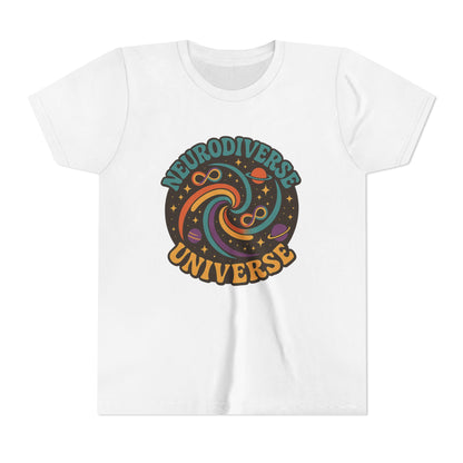 Neurodiverse Universe Youth Tee, Cool Children's T-Shirt, Educational Apparel, Gift for Kids, Space-themed Youth Shirt