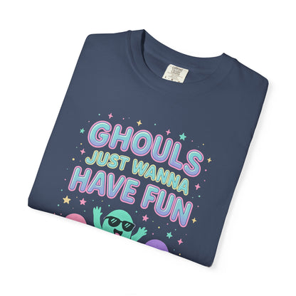 Fun Ghouls Graphic T-Shirt, Halloween Shirt, Unisex Tee, Ghost Lovers Gift, Party Apparel, Cute Summer Outfit