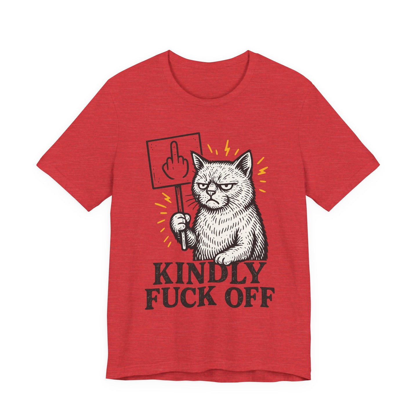 Funny Cat Kind Message Tee, Unisex Jersey Short Sleeve Tee, Cat Lover Gift, Humorous T-Shirt, Casual Wear, Everyday Humor