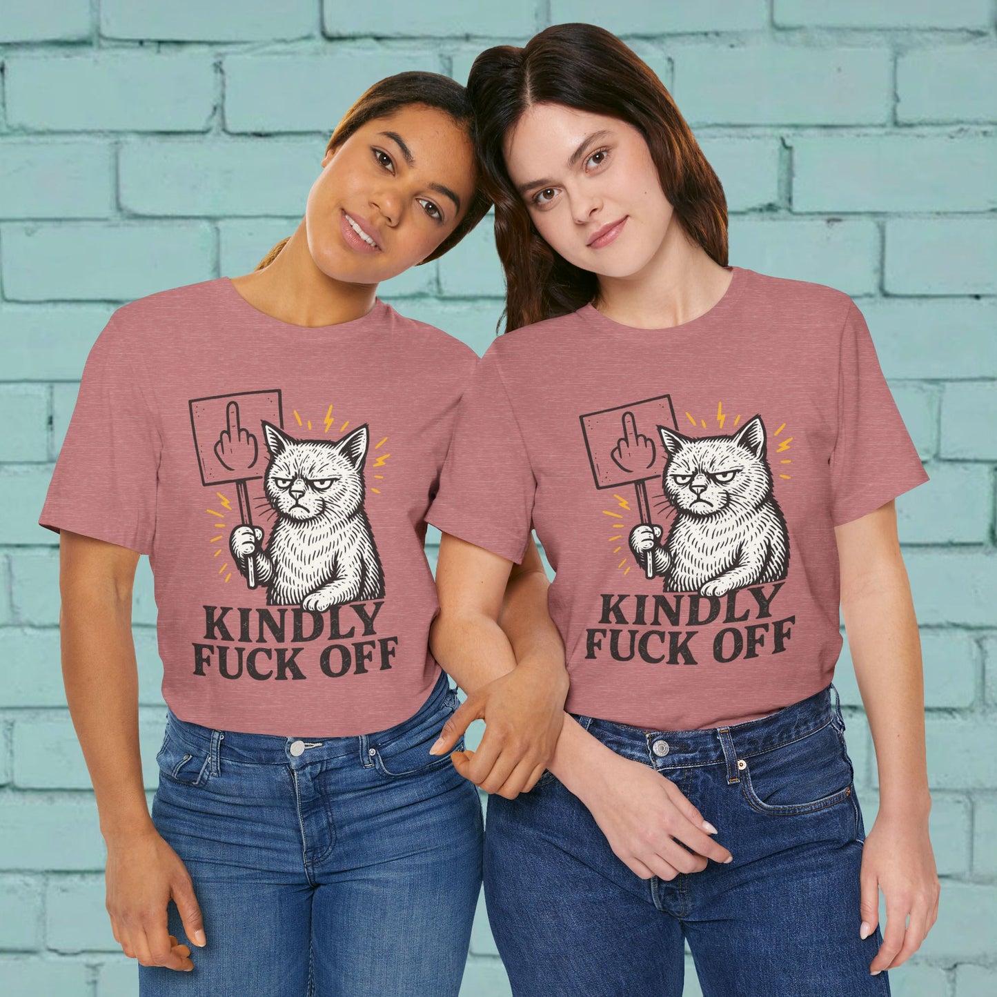 Funny Cat Kind Message Tee, Unisex Jersey Short Sleeve Tee, Cat Lover Gift, Humorous T-Shirt, Casual Wear, Everyday Humor