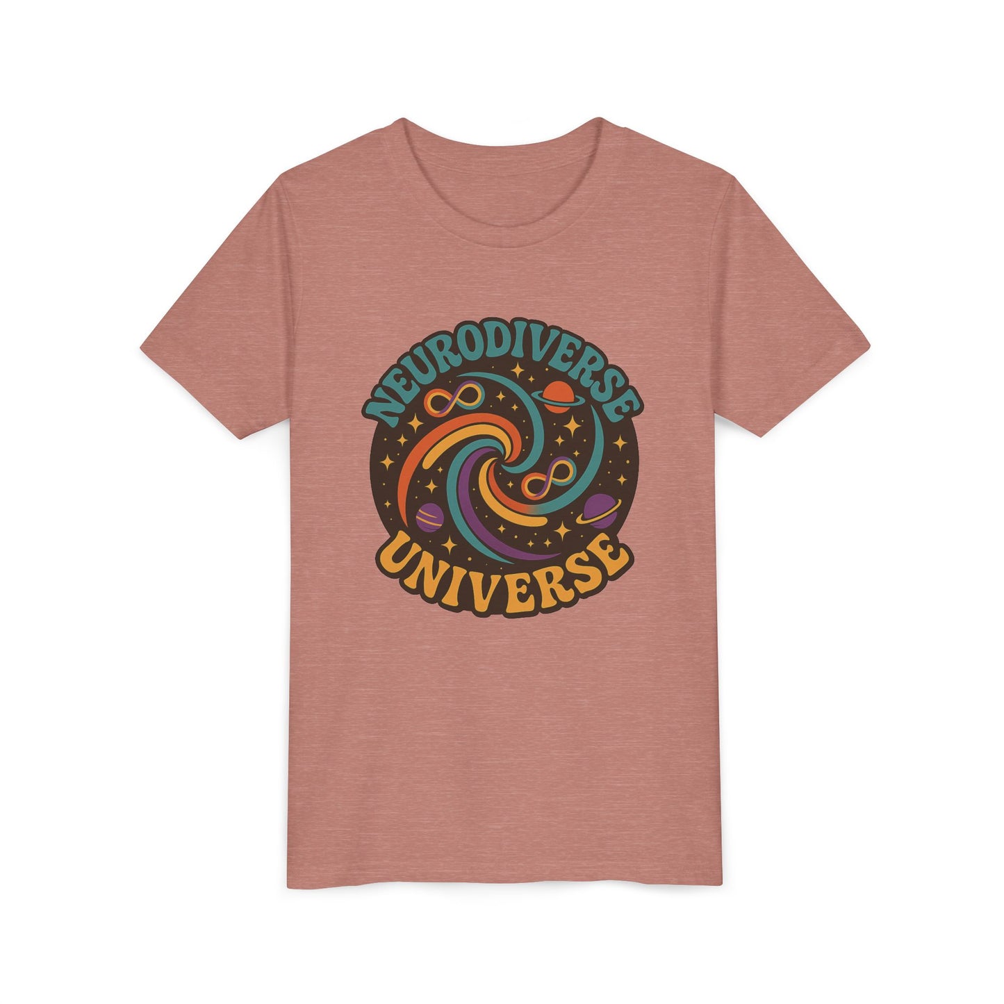 Neurodiverse Universe Youth Tee, Cool Children's T-Shirt, Educational Apparel, Gift for Kids, Space-themed Youth Shirt