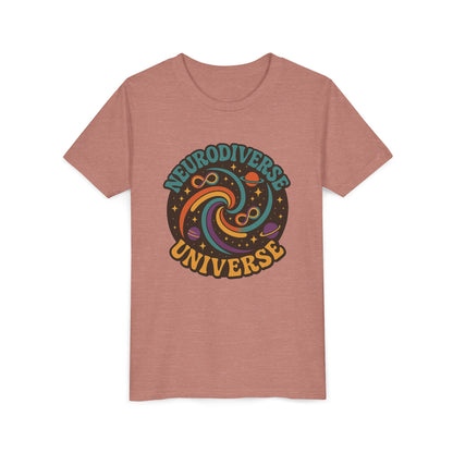 Neurodiverse Universe Youth Tee, Cool Children's T-Shirt, Educational Apparel, Gift for Kids, Space-themed Youth Shirt