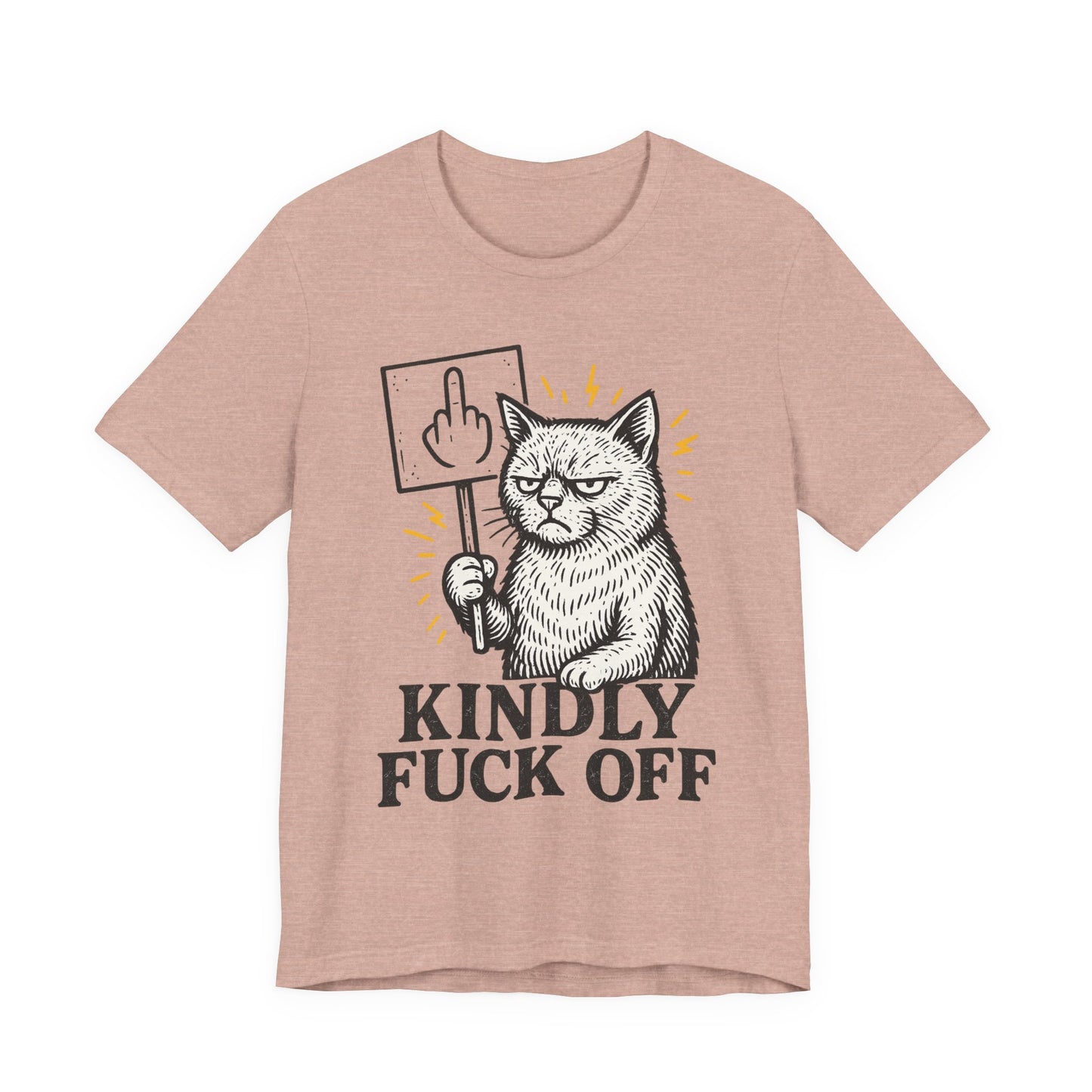 Funny Cat Kind Message Tee, Unisex Jersey Short Sleeve Tee, Cat Lover Gift, Humorous T-Shirt, Casual Wear, Everyday Humor