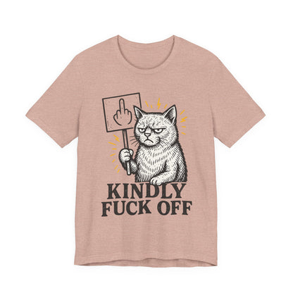 Funny Cat Kind Message Tee, Unisex Jersey Short Sleeve Tee, Cat Lover Gift, Humorous T-Shirt, Casual Wear, Everyday Humor