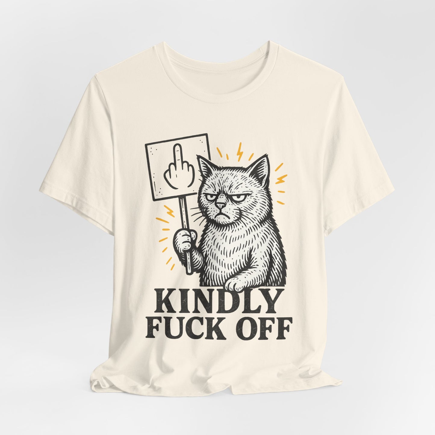 Funny Cat Kind Message Tee, Unisex Jersey Short Sleeve Tee, Cat Lover Gift, Humorous T-Shirt, Casual Wear, Everyday Humor