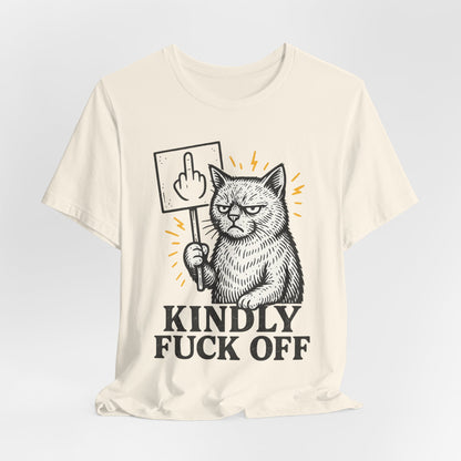 Funny Cat Kind Message Tee, Unisex Jersey Short Sleeve Tee, Cat Lover Gift, Humorous T-Shirt, Casual Wear, Everyday Humor