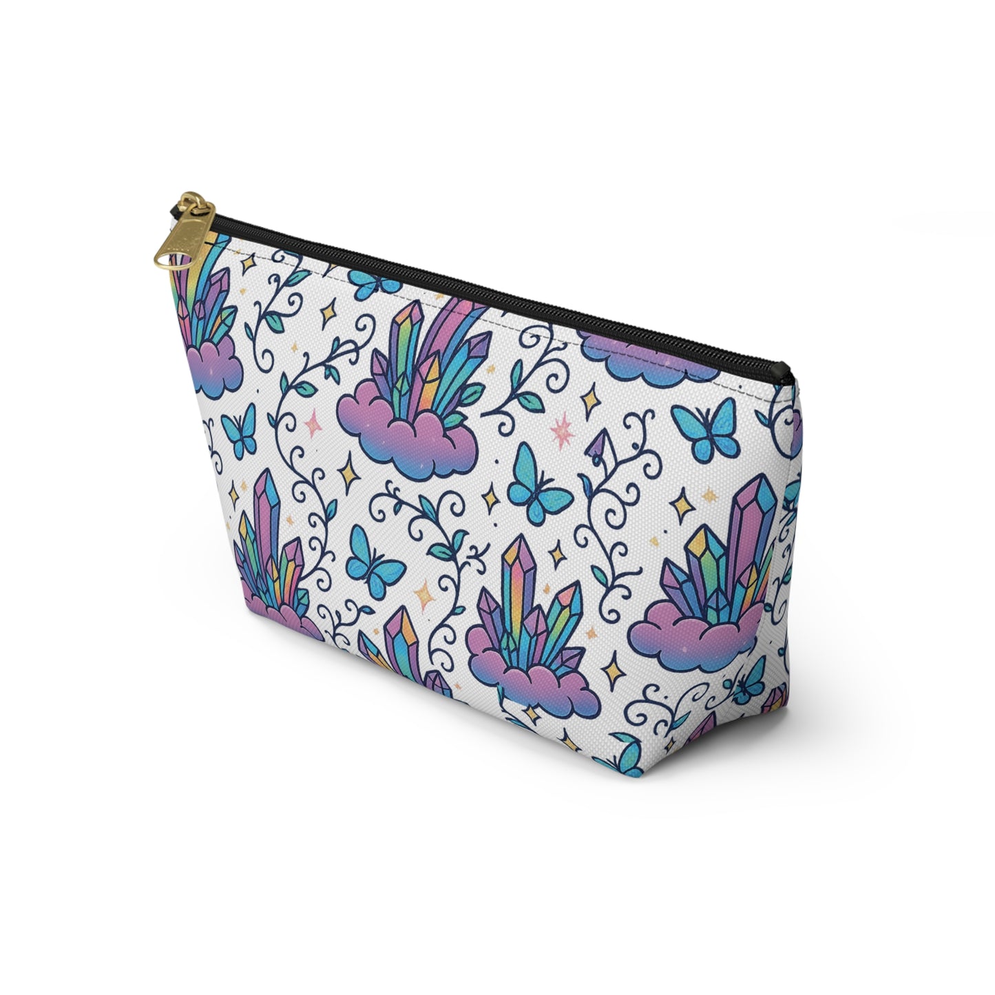 Crystal Dreams Accessory Pouch, Cosmetic Bag, Makeup Organizer, Travel Toiletry Pouch, Gift for Her, Magical Storage Solution