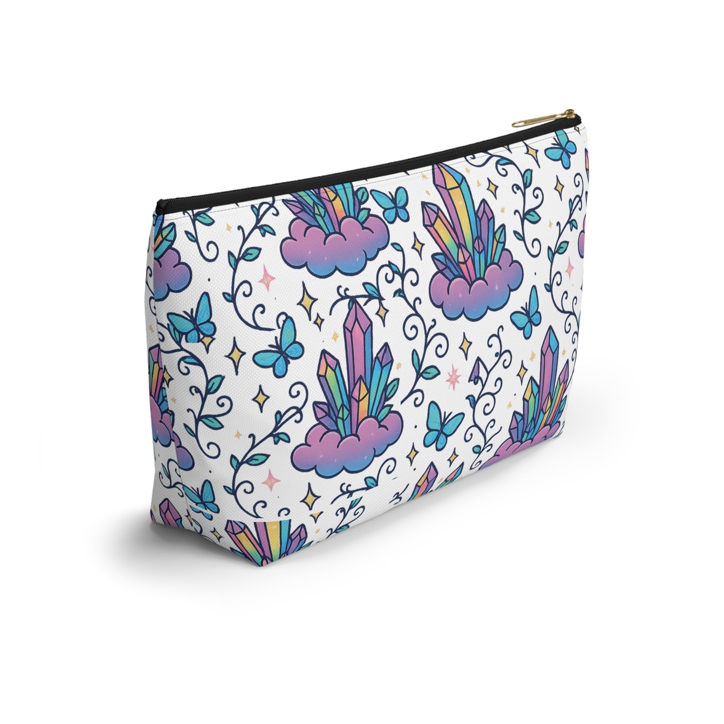 Crystal Dreams Accessory Pouch, Cosmetic Bag, Makeup Organizer, Travel Toiletry Pouch, Gift for Her, Magical Storage Solution
