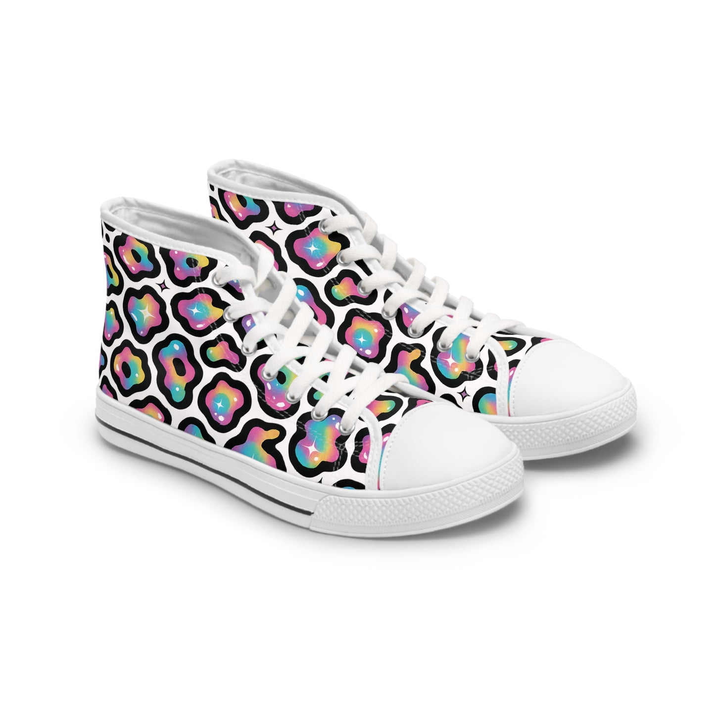 Colorful Leopard Print Women's High Top Sneakers | Trendy Urban Footwear, Fashion Statement, Casual Stylish Kicks, Gift for Her, [...]