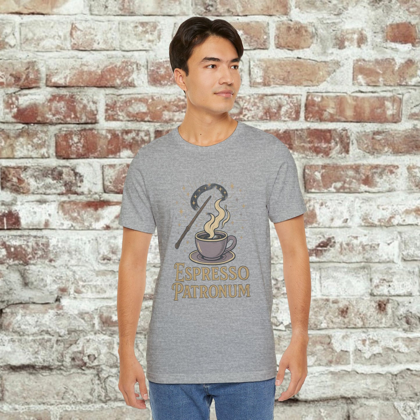 Espresso Patronum T-Shirt - Magical Coffee Tee, Gift for Coffee Lovers, Unisex Wizarding Apparel, Perfect for Casual Wear and Events