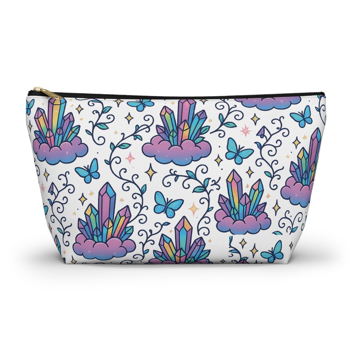 Crystal Dreams Accessory Pouch, Cosmetic Bag, Makeup Organizer, Travel Toiletry Pouch, Gift for Her, Magical Storage Solution