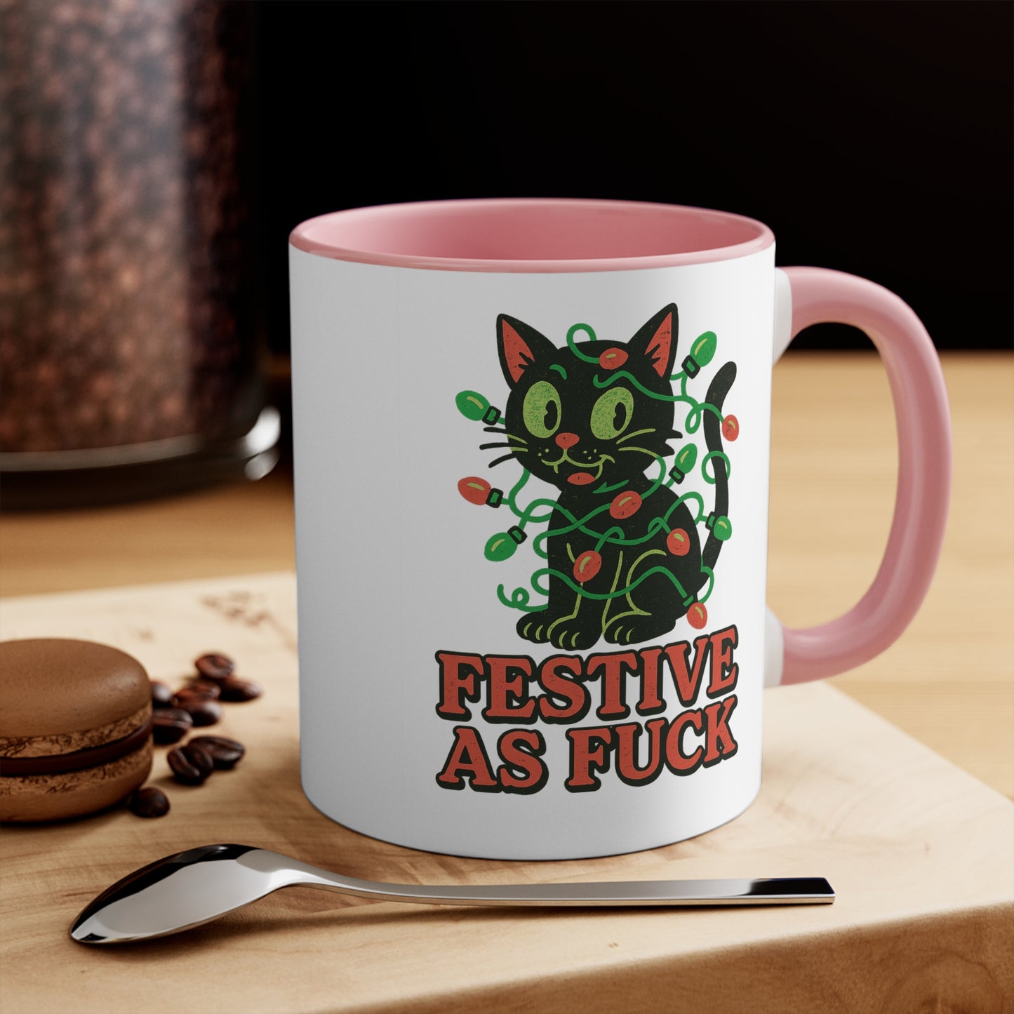 Festive Accent Mugs - Whimsical Holiday Drinkware, Christmas Gift, Cozy Coffee Mug, Unique Housewarming Present, Cute Tea Cup