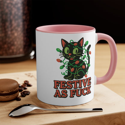 Festive Accent Mugs - Whimsical Holiday Drinkware, Christmas Gift, Cozy Coffee Mug, Unique Housewarming Present, Cute Tea Cup