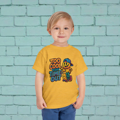 Cool Toddler Tee - "Too Cool for Time Out" - Fun Kids Shirt, Playful Baby Gift, Summer Apparel, Birthday Present, Outdoor Wear