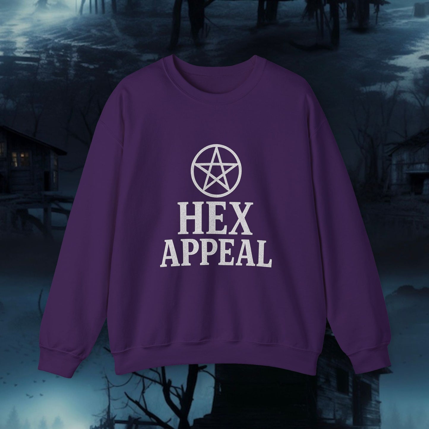 Hex Appeal Crewneck Sweatshirt | Cozy Witchy Apparel for Spooky Vibes, Perfect for Halloween, Gift for Witches, Casual Wear, Fall Fashion