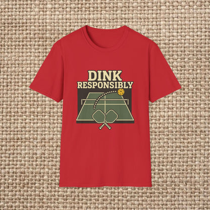 Dink Responsibly T-Shirt - Unisex Softstyle Tee for Pickleball Lovers, Sports Gift, Comfortable Casual Wear, Fun Outdoor, Summer [...]