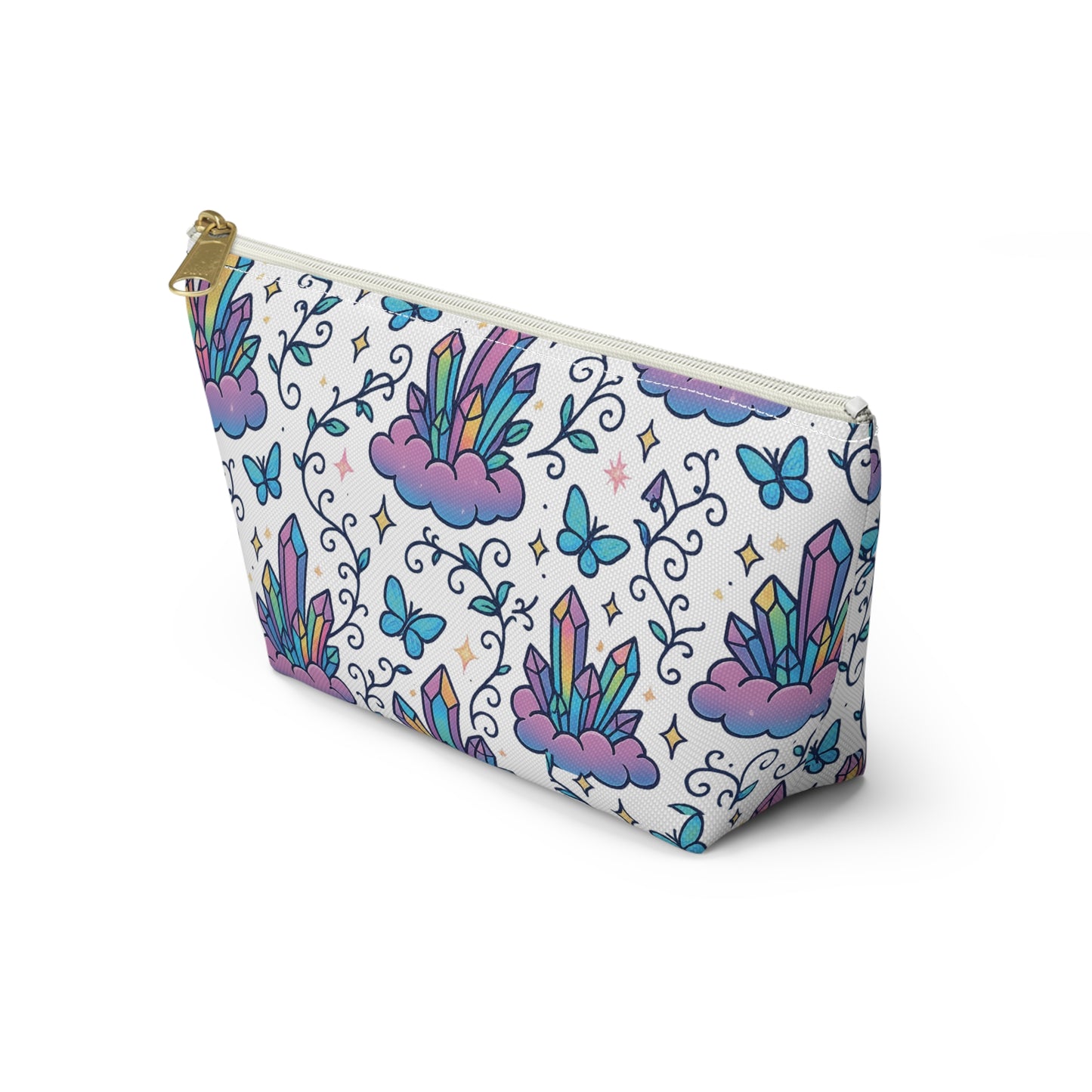 Crystal Dreams Accessory Pouch, Cosmetic Bag, Makeup Organizer, Travel Toiletry Pouch, Gift for Her, Magical Storage Solution