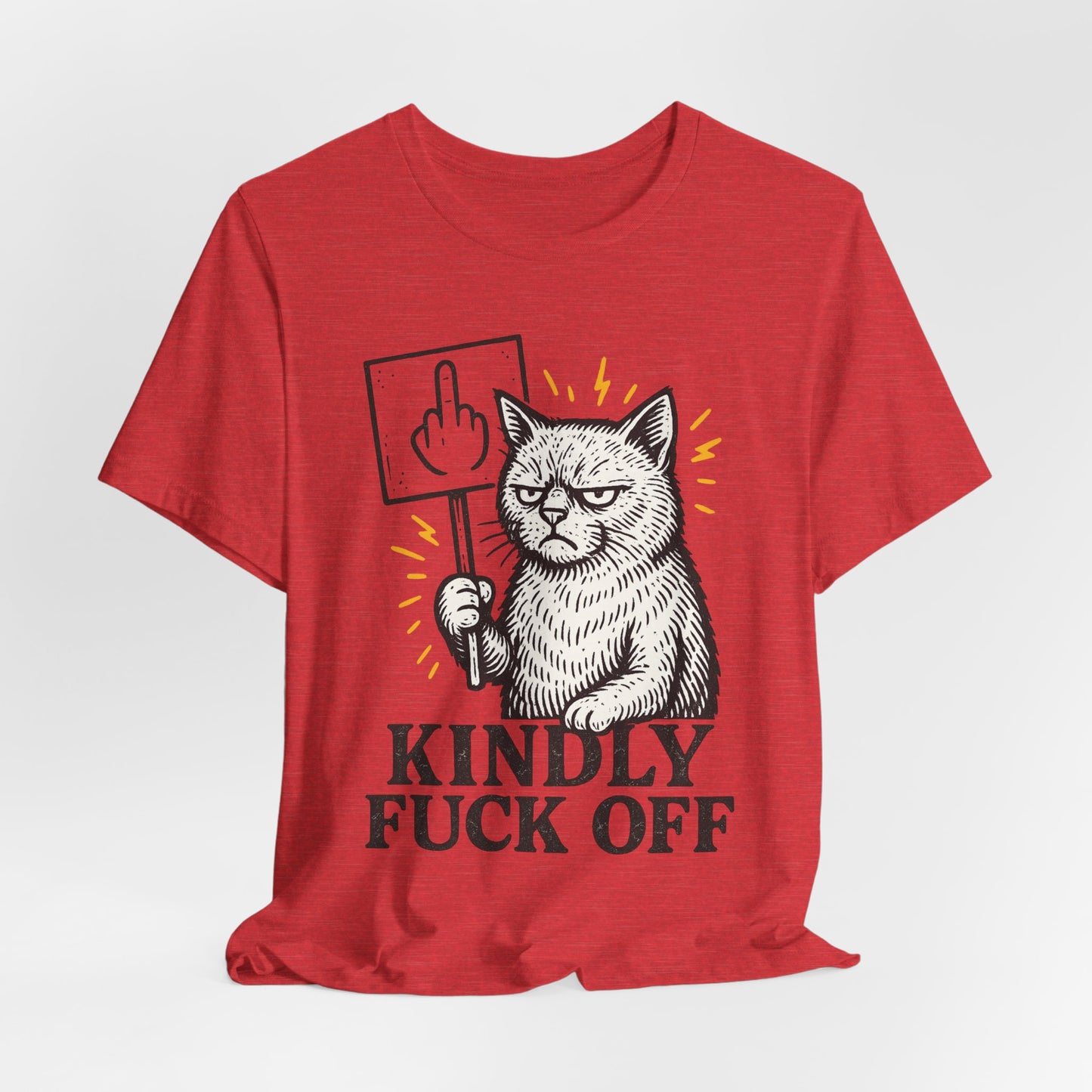 Funny Cat Kind Message Tee, Unisex Jersey Short Sleeve Tee, Cat Lover Gift, Humorous T-Shirt, Casual Wear, Everyday Humor