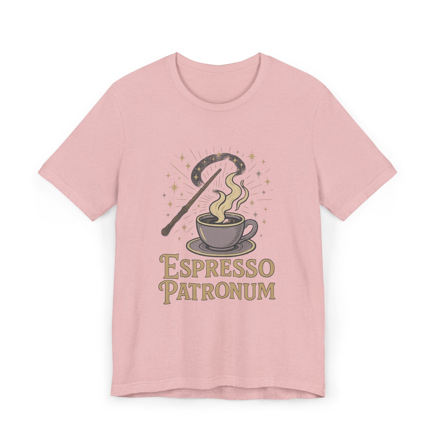 Espresso Patronum T-Shirt - Magical Coffee Tee, Gift for Coffee Lovers, Unisex Wizarding Apparel, Perfect for Casual Wear and Events