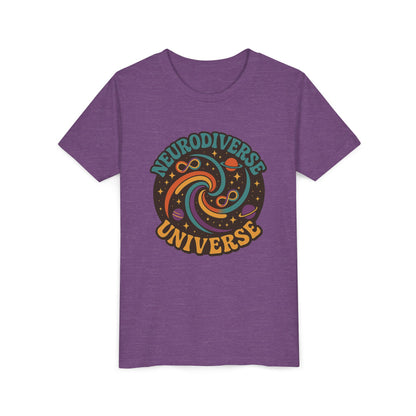 Neurodiverse Universe Youth Tee, Cool Children's T-Shirt, Educational Apparel, Gift for Kids, Space-themed Youth Shirt