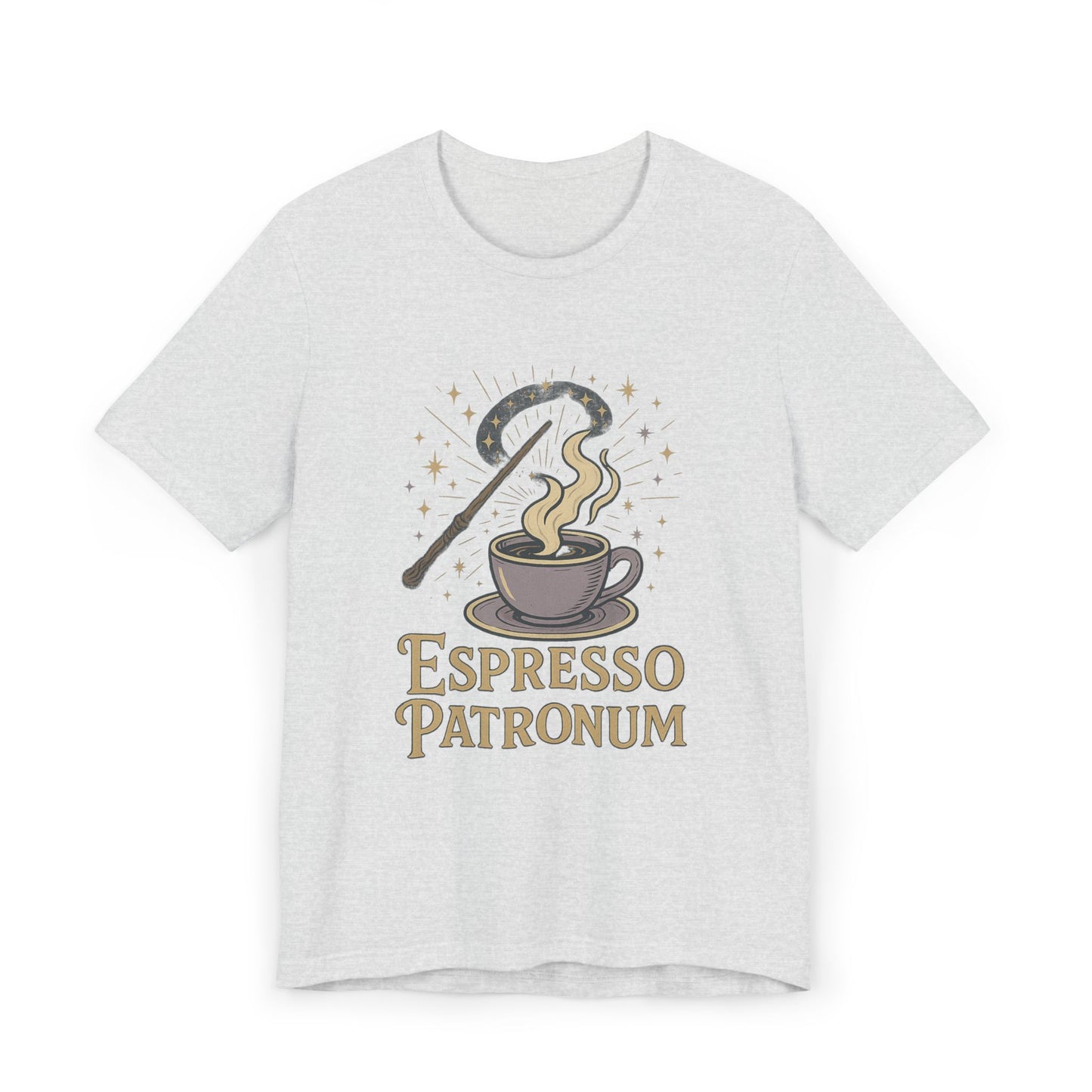 Espresso Patronum T-Shirt - Magical Coffee Tee, Gift for Coffee Lovers, Unisex Wizarding Apparel, Perfect for Casual Wear and Events