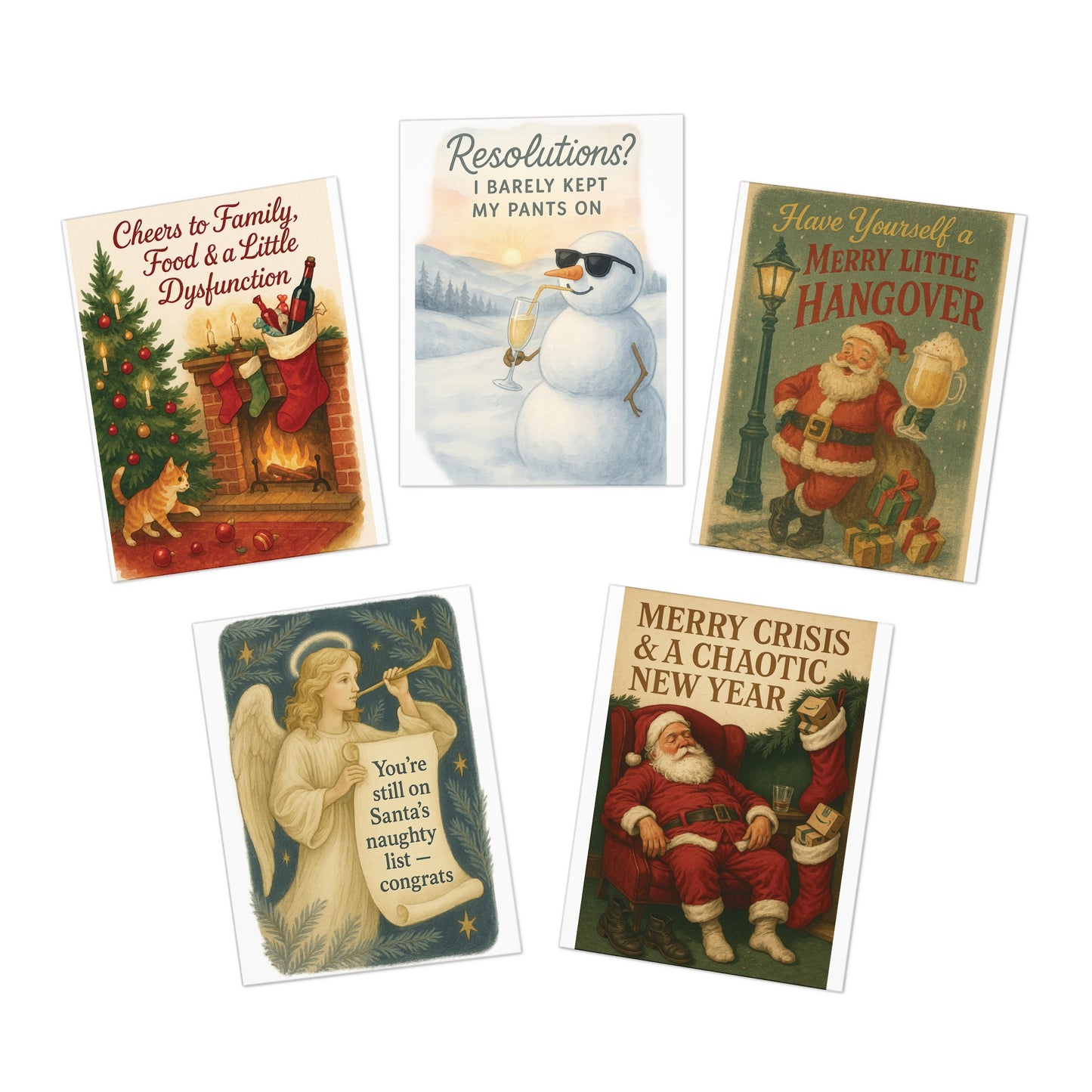 Greeting Cards - Sarcastic Holiday 5-Pack