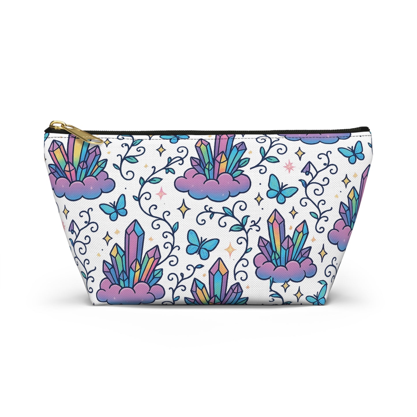 Crystal Dreams Accessory Pouch, Cosmetic Bag, Makeup Organizer, Travel Toiletry Pouch, Gift for Her, Magical Storage Solution