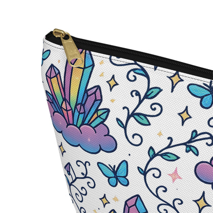 Crystal Dreams Accessory Pouch, Cosmetic Bag, Makeup Organizer, Travel Toiletry Pouch, Gift for Her, Magical Storage Solution