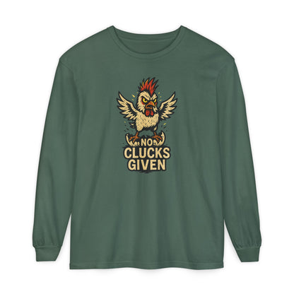 Funny Chicken T-Shirt, Unisex Long Sleeve Tee, Clucks Given Shirt, Gift for Farmers, Humor Apparel, Casual Wear