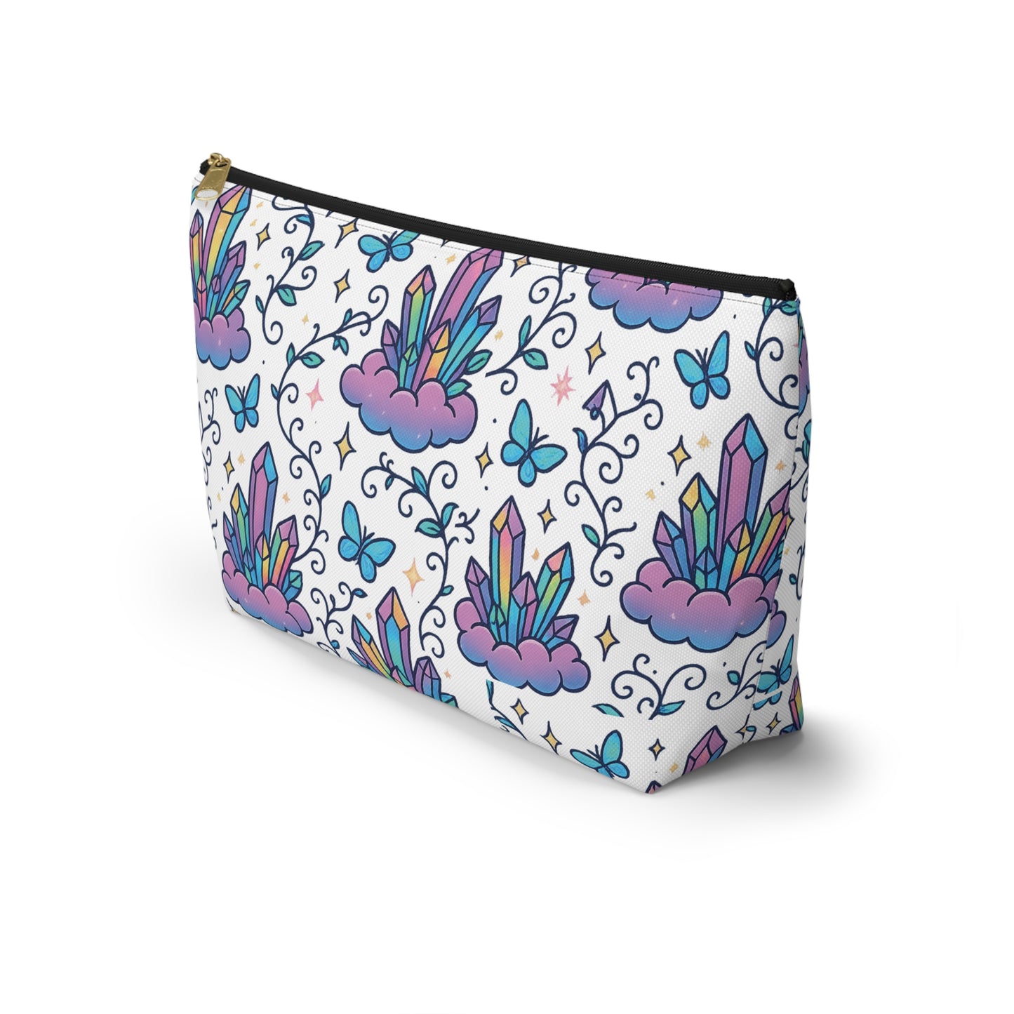 Crystal Dreams Accessory Pouch, Cosmetic Bag, Makeup Organizer, Travel Toiletry Pouch, Gift for Her, Magical Storage Solution