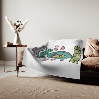 Cozy Sweatshirt Blanket - Currently Avoiding Adulthood, Perfect for Lazy Days, Gifts for Graduates, Birthday Comfort