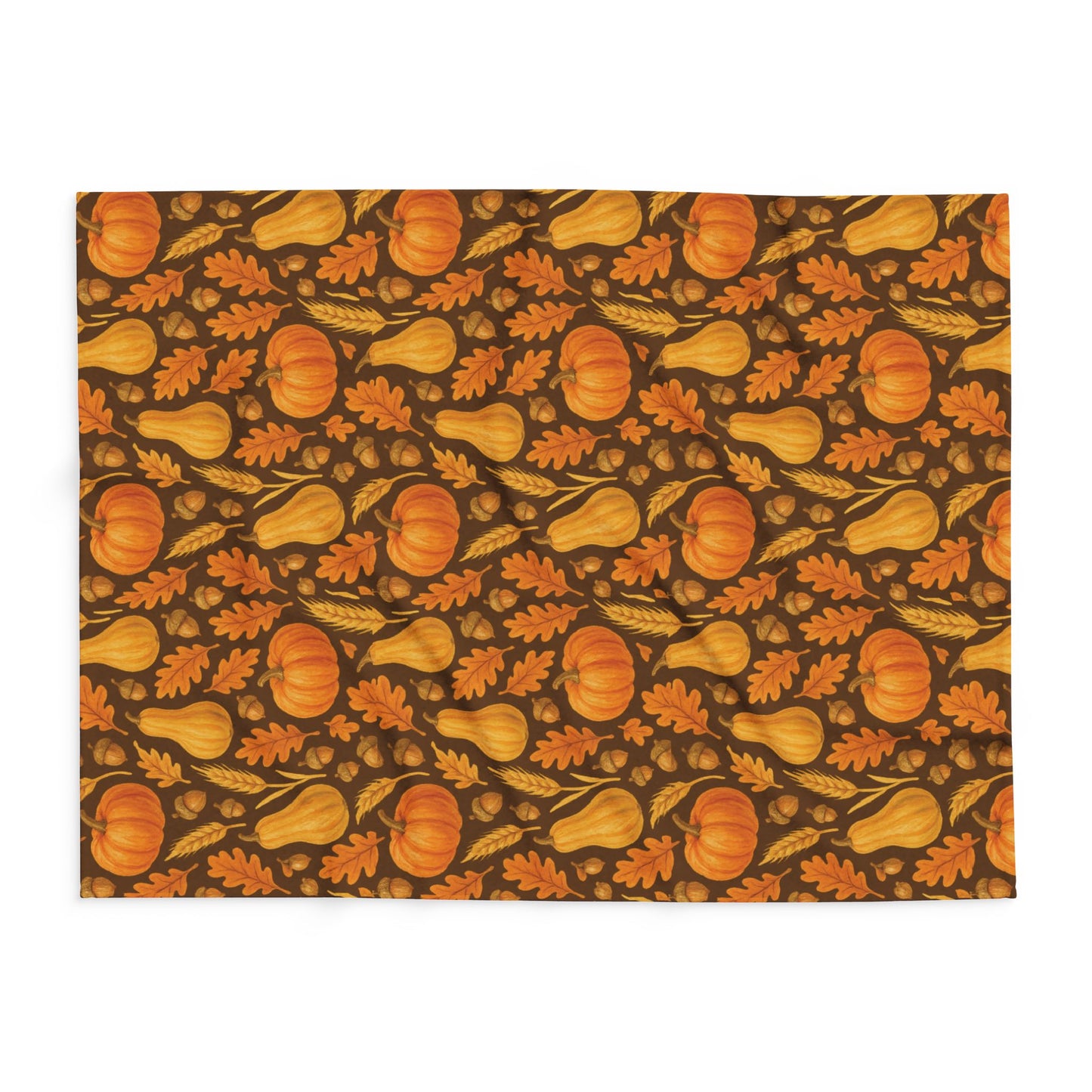 Cozy Autumn Fleece Blanket - Pumpkin and Gourd Design, Fall Decor, Halloween Gift, Warm Throw, Seasonal Home Accessory, Thanksgiving