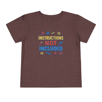 Instructions Not Included Toddler Tee, Cute Toddler T-shirt, Fun Kids Shirt, Summer Outfit, Gift for Kids