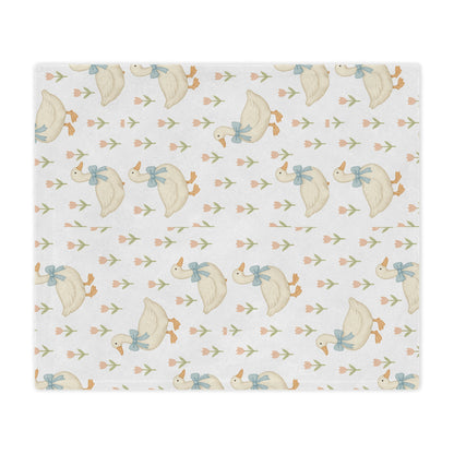 Cozy Duck Minky Blanket - Cute Baby Blanket, Nursery Decor, Gift for New Parents, Playtime Comfort, Soft Baby Gifts