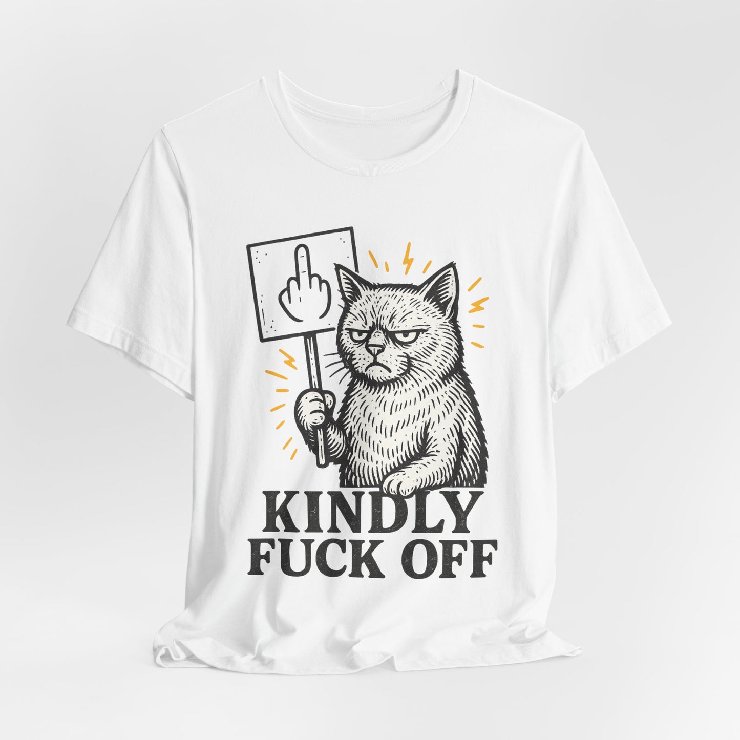 Funny Cat Kind Message Tee, Unisex Jersey Short Sleeve Tee, Cat Lover Gift, Humorous T-Shirt, Casual Wear, Everyday Humor