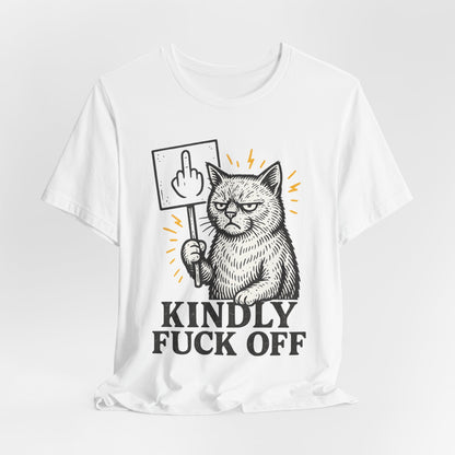 Funny Cat Kind Message Tee, Unisex Jersey Short Sleeve Tee, Cat Lover Gift, Humorous T-Shirt, Casual Wear, Everyday Humor