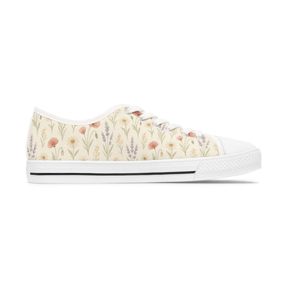 Floral Women's Low Top Sneakers | Cute Casual Shoes, Spring Fashion, Everyday Wear, Gift for Her, Comfort Sneakers