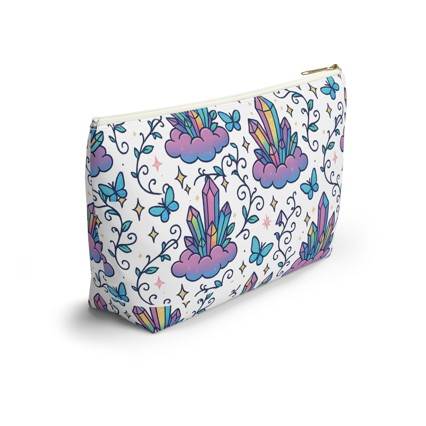 Crystal Dreams Accessory Pouch, Cosmetic Bag, Makeup Organizer, Travel Toiletry Pouch, Gift for Her, Magical Storage Solution