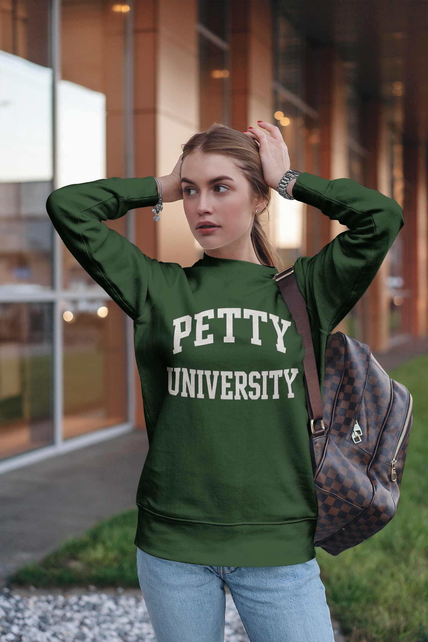 Petty University Sweatshirt - Cozy Unisex Crewneck for Students, Casual Wear, College Apparel, Gift for Graduates, Everyday Comfort