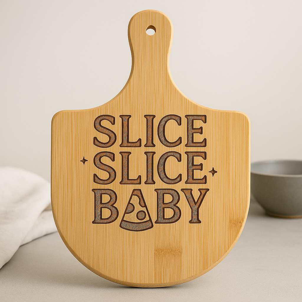 Engraved Bamboo Pizza Board with 'Slice Slice Baby' Engraving - Perfect for Pizza Lovers, Kitchen Decor, Housewarming Gift, Party [...]