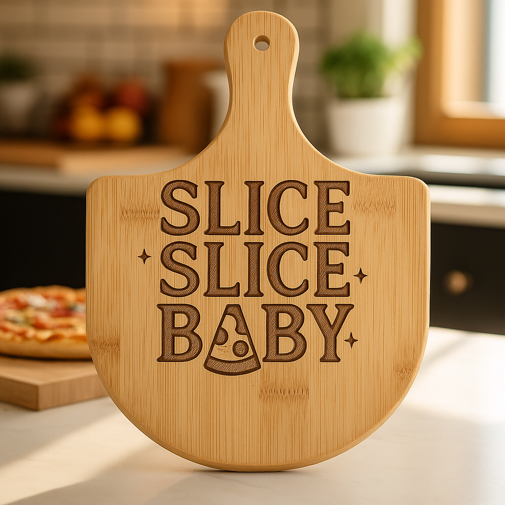 Engraved Bamboo Pizza Board with 'Slice Slice Baby' Engraving - Perfect for Pizza Lovers, Kitchen Decor, Housewarming Gift, Party [...]