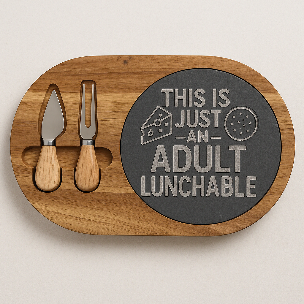 Engraved Charcuterie Board - Perfect for Entertaining, Unique Gift for Adults, Cheesy Birthday Party, Kitchen Decor