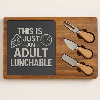 Engraved Charcuterie Board - Perfect for Entertaining, Unique Gift for Adults, Cheesy Birthday Party, Kitchen Decor