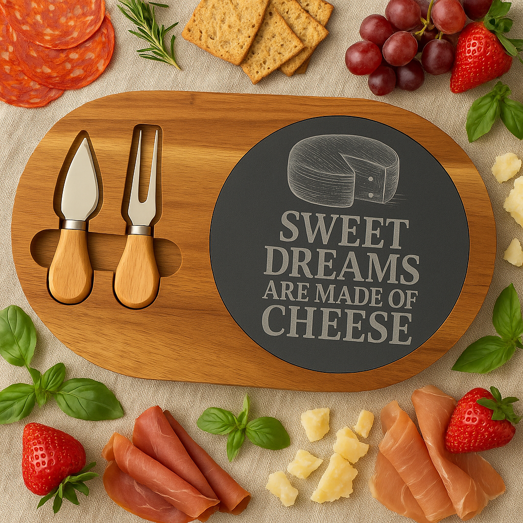 Engraved Charcuterie Board - Perfect for Cheese Lovers, Gift for Foodies, Wedding, Housewarming, Kitchen Decor